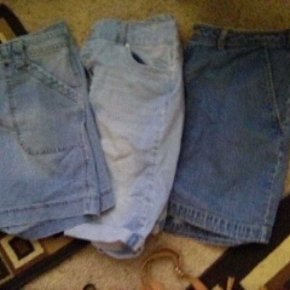 3 pair women's jean shorts size 12